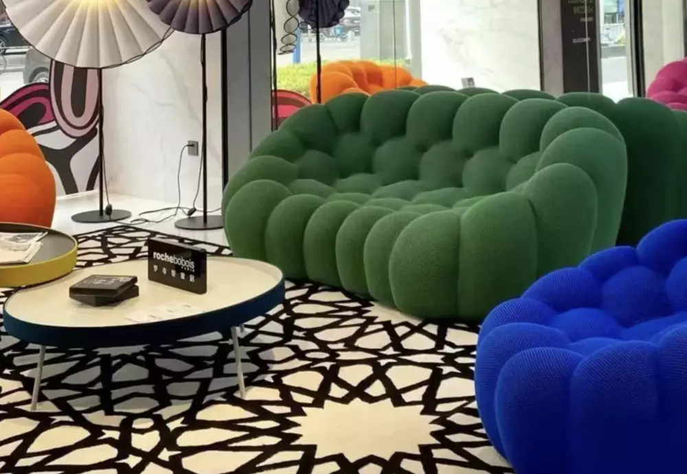 bubble curved 3 4 seat sofa