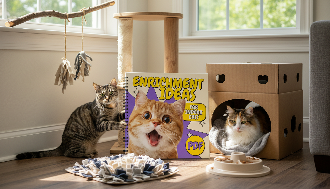 Indoor Cat Enrichment: DIY Toys, Routines & Home Tips