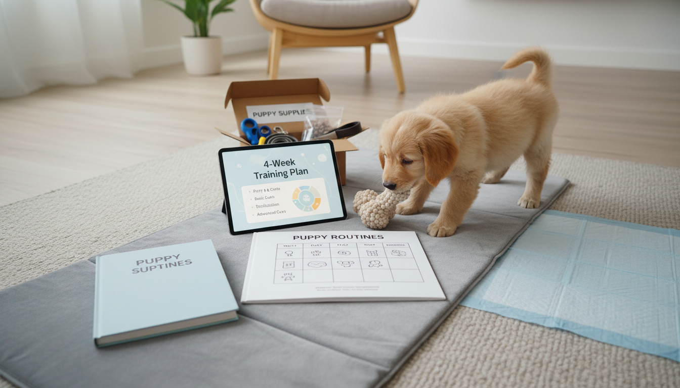 4-Week Puppy Training Plan: Routines, Cues & Socializing