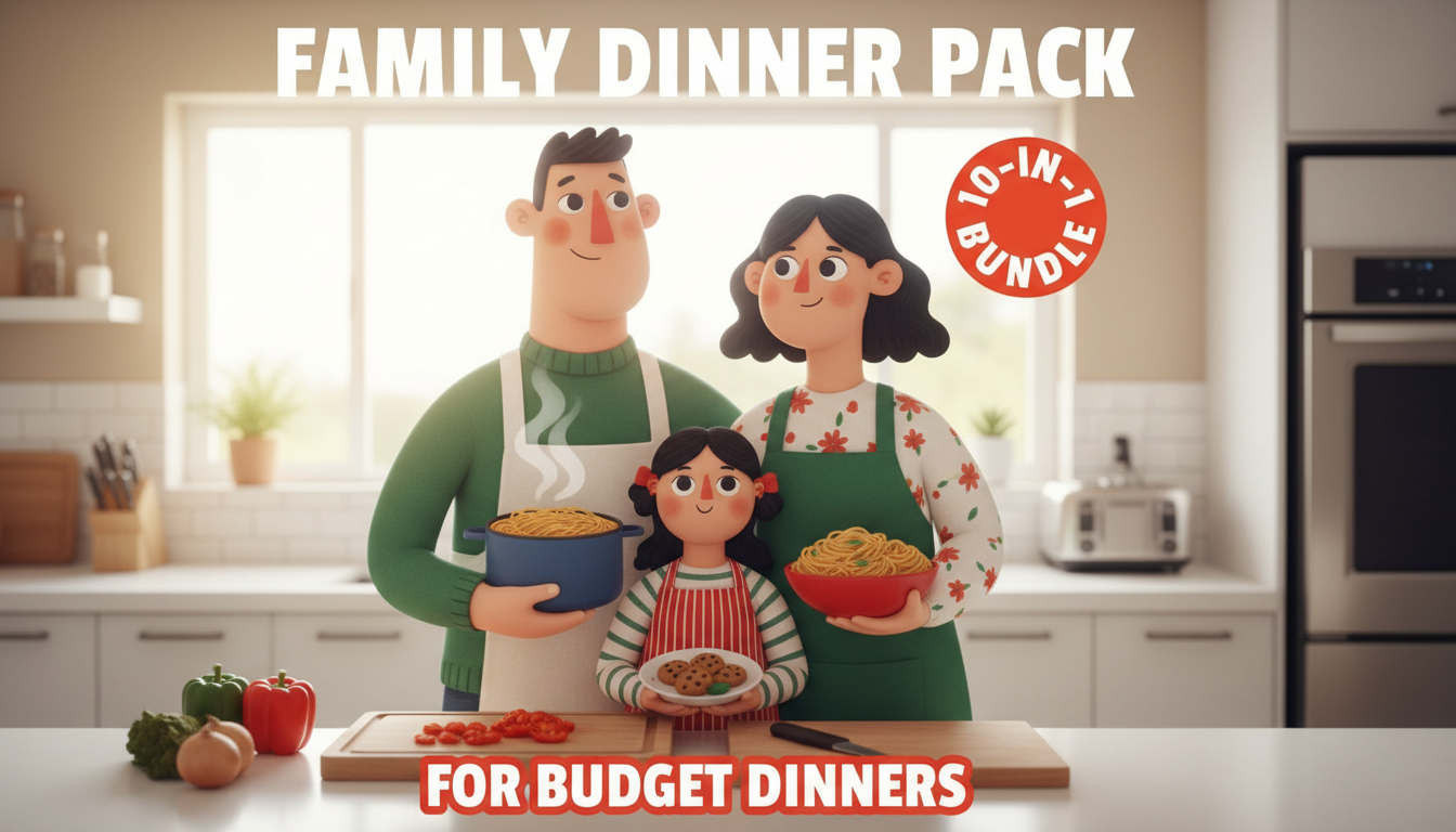 10 Cozy Budget Family Dinners: 10-in-1 Dinner Pack
